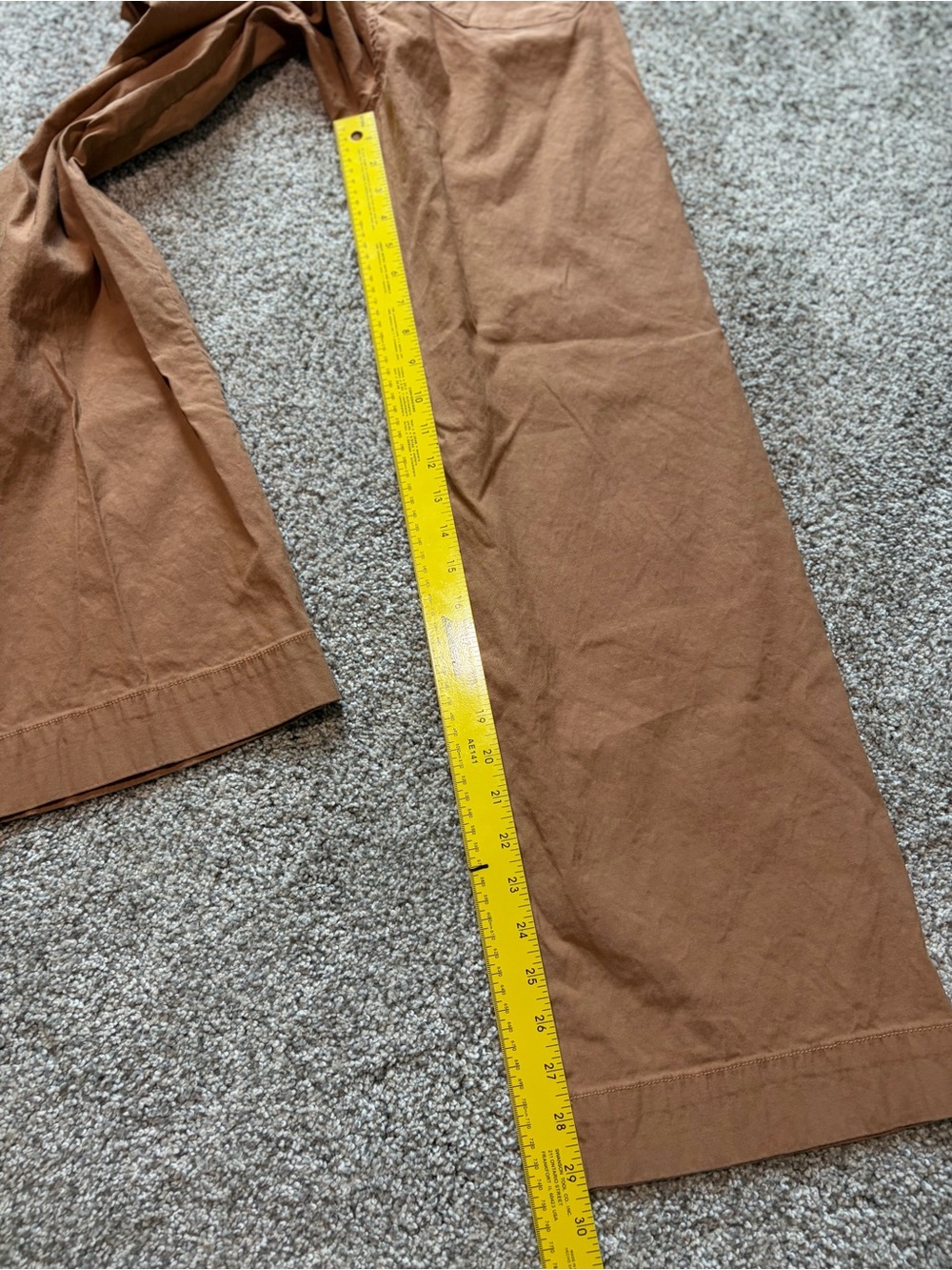 Maeve Colette Linen Blend Wide Leg Full Length Pants Camel High Rise Size 28 - Picture 12 of 12